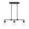 Designers Fountain Ingo 60 Watt 3 Light Matte Black Pendant with Clear Ribbed Glass Shade D230M-IS-MB - alternate 1